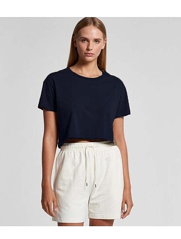 Zara baskısız düz pamuk crop tshirt