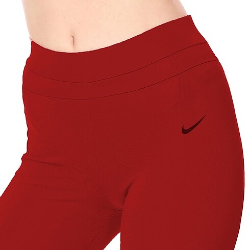 m Beden kırmızı Renk Nike Logo Dalgıç Kumaş Diz Üstü KısaTayt