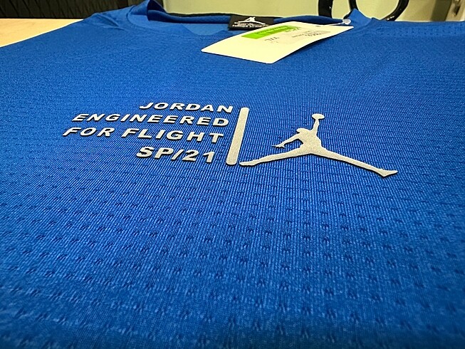 xxl Beden mavi Renk Nike air Jordan flight sporcu tshirt SAX
