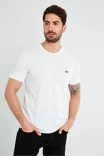 Levis Levis bisiklet yaka pamuk kumaş tshirt