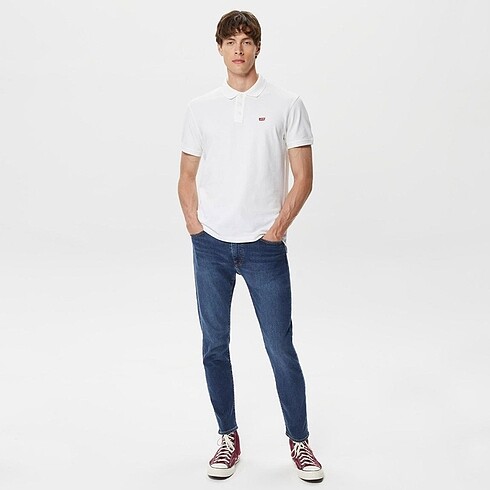 m Beden Levis polo yaka pamuk pike kumaş tshirt