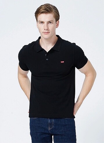2xl Beden siyah Renk Levis polo yaka pamuk pike kumaş tshirt