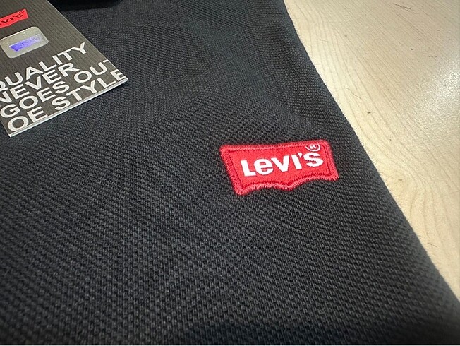 l Beden gri Renk Levis polo yaka pamuk pike kumaş tshirt