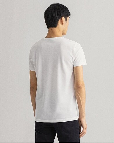 m Beden Gant bisiklet yaka pamuk kumaş tshirt