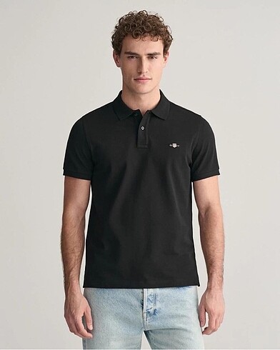 Gant polo yaka pamuk pike kumaş tshirt
