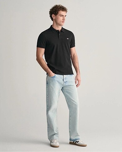m Beden Gant polo yaka pamuk pike kumaş tshirt