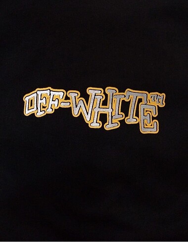 m Beden Off White bisiklet yaka over size tshirt