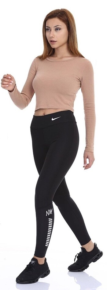 Nike Air yüksek bel siyah dalgıç tayt
