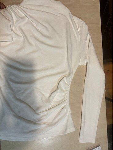 Stradivarius beyaz pmk bel büzgülü sweat - Görsel 5