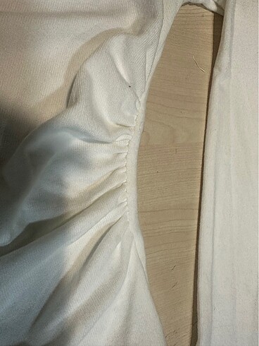 Stradivarius beyaz pmk bel büzgülü sweat - Görsel 7