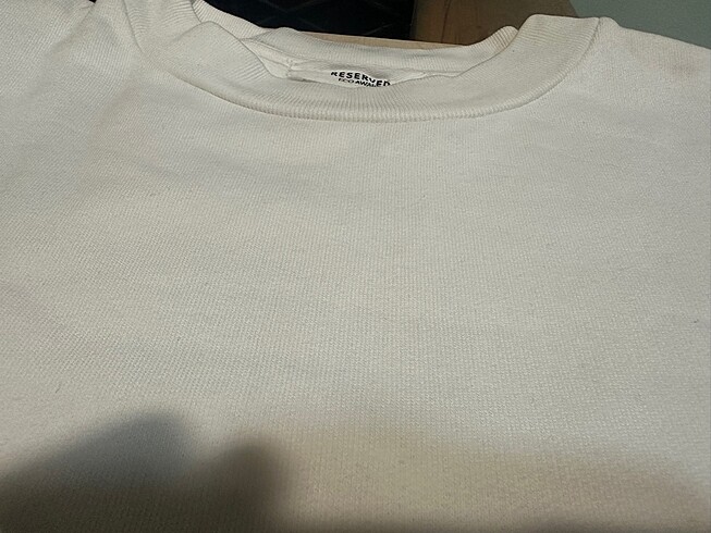 Reserved ekru renk Yüzde 100 pamuk sweat - Görsel 6