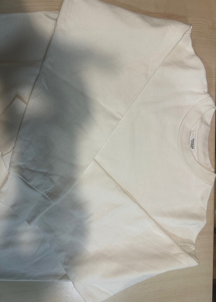 Reserved ekru renk Yüzde 100 pamuk sweat - Görsel 5