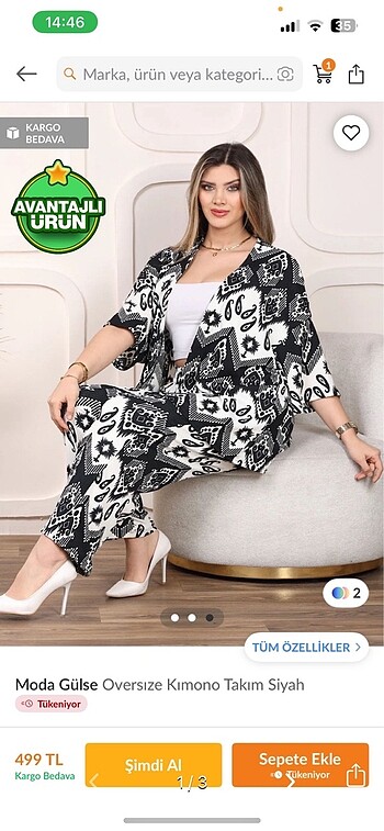 m Beden Kadın ikili takım kimono