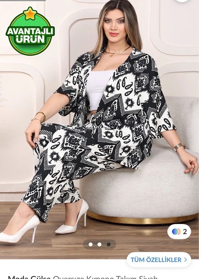 Kadın ikili takım kimono - Görsel 3