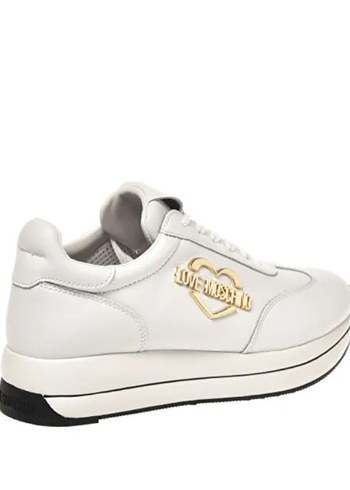 Love Moschino Beyaz Kadın Deri Sneakers - Görsel 2