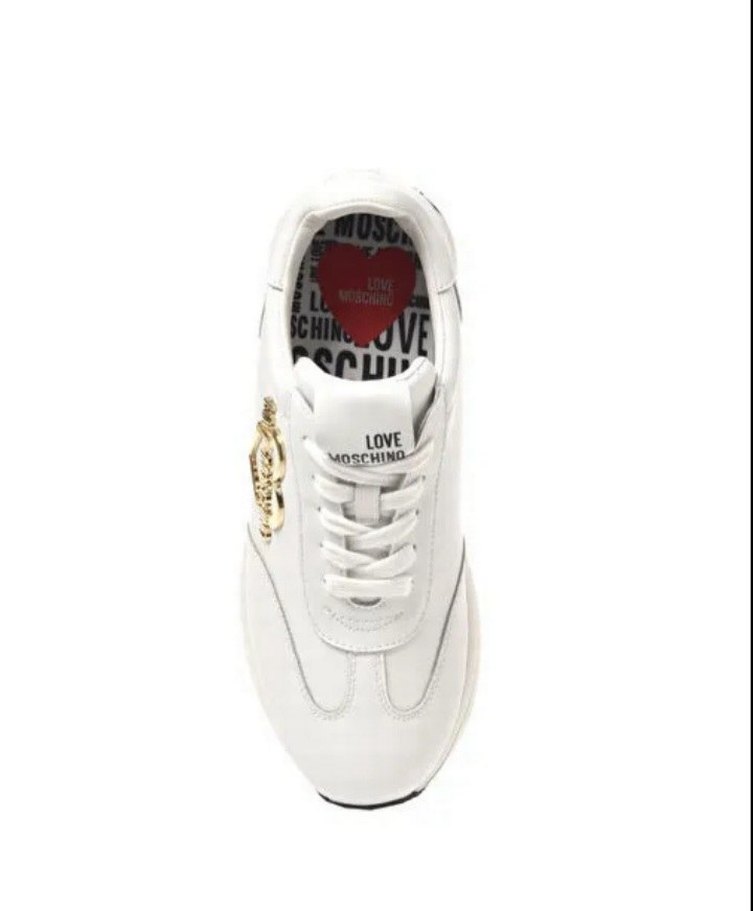 Love Moschino Beyaz Kadın Deri Sneakers - Görsel 3