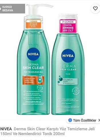 Nivea Derma Skin Clear Yüz Temizleme Jeli ve Tonik - Görsel 3