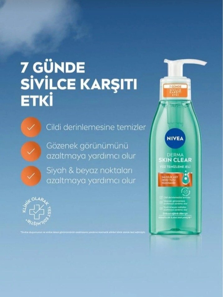 Nivea Derma Skin Clear Yüz Temizleme Jeli ve Tonik - Görsel 4