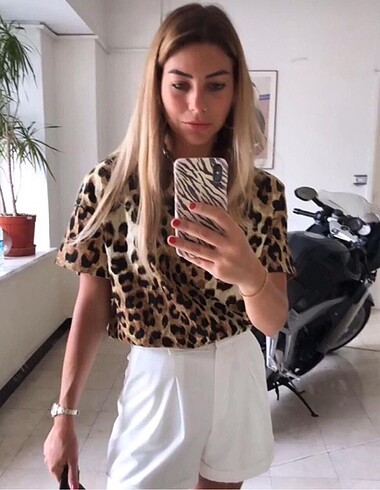 Zara leopar tişört