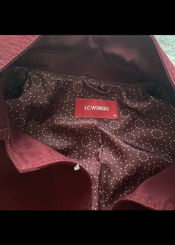 Bordo Düğmeli Kadın Ceket - Görsel 4