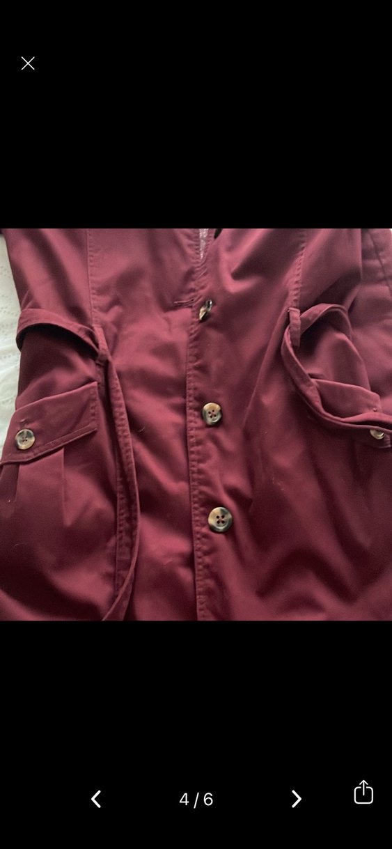 Bordo Düğmeli Kadın Ceket - Görsel 2