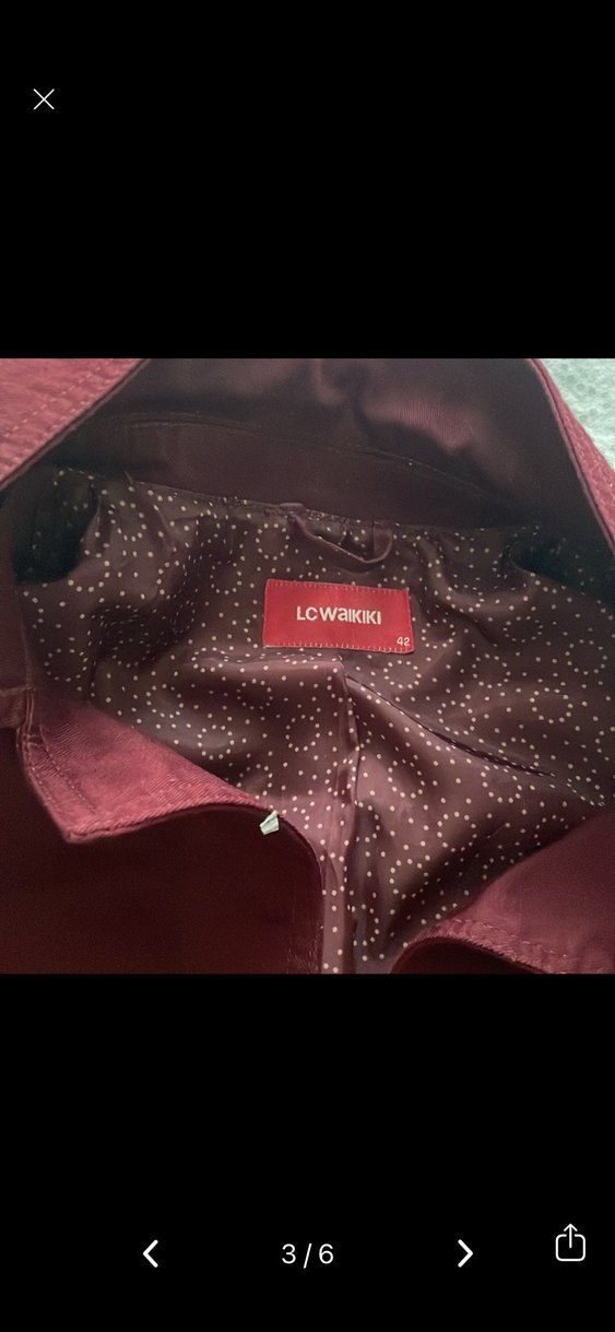 Bordo Düğmeli Kadın Ceket - Görsel 4