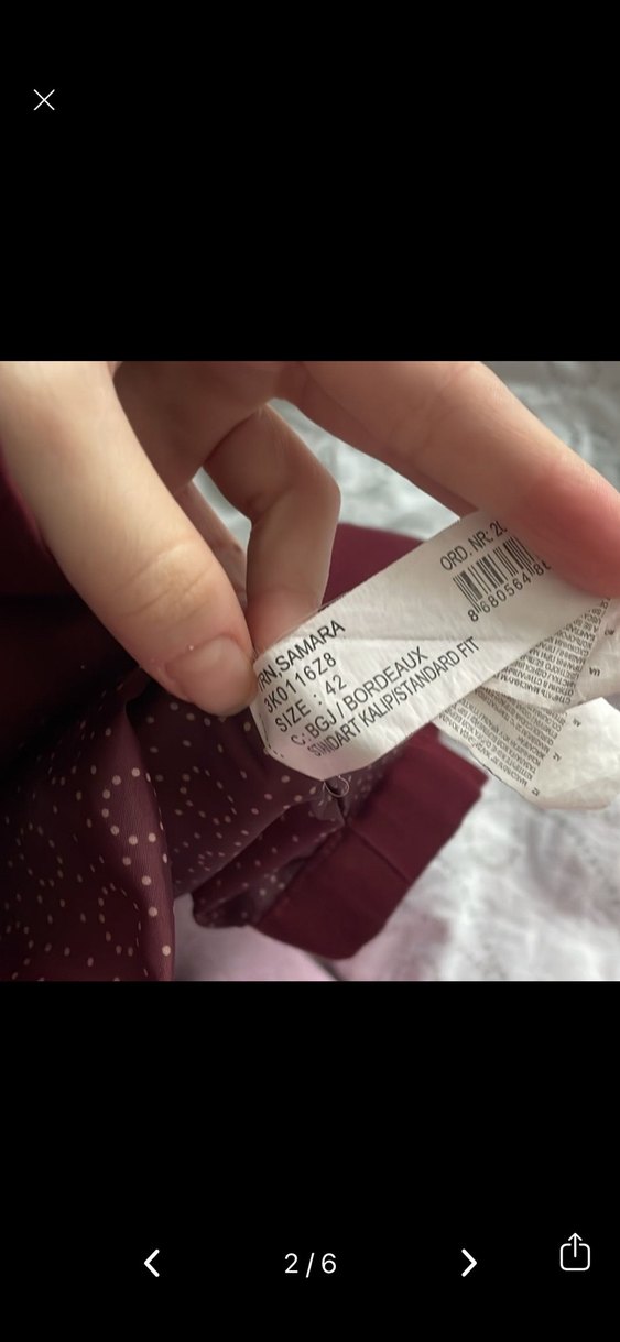 Bordo Düğmeli Kadın Ceket - Görsel 3