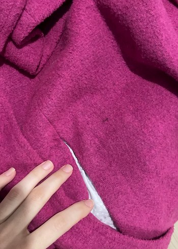 Pembe Midi Düğmeli Kadın Kaban - Görsel 4