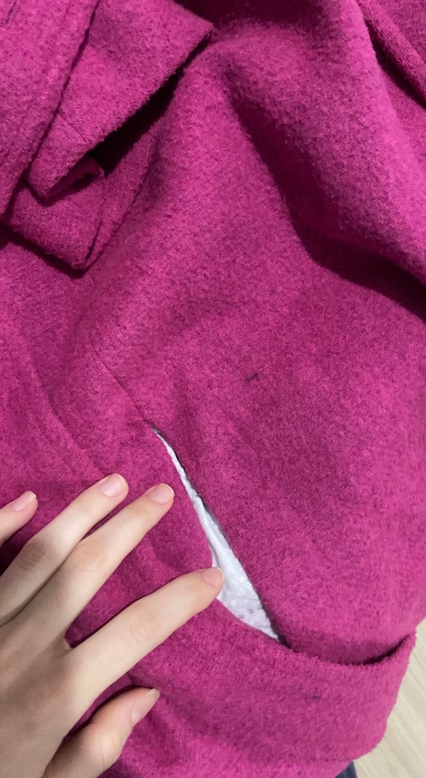 Pembe Midi Düğmeli Kadın Kaban - Görsel 4