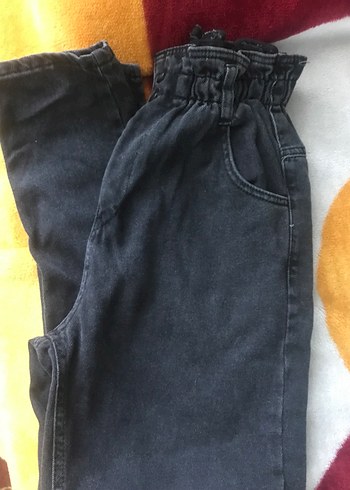 Mom jean siyah pantolon