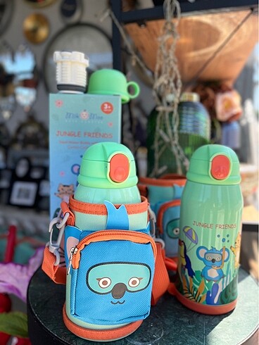 Skip Hop Milk&Moo Jungle Çelik Çoçuk Suluk Matara Set