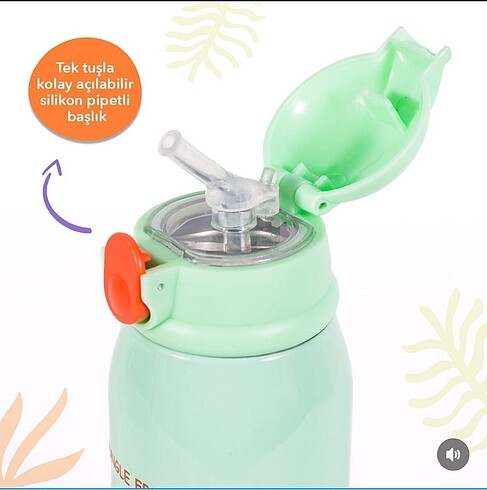 Beden çeşitli Renk Milk&moo Çelik Çocuk suluk matara 550ml