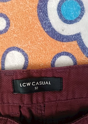 Bordo Düğmeli Rahat Kesim Erkek Bermuda - Görsel 3