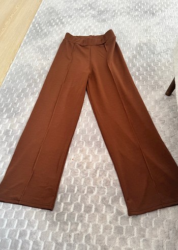 Kahverengi Kadın Kumaş Pantolon Rahat Kesim - Görsel 2