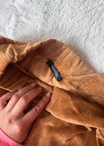 Kadın Kahverengi Midi Süet Etek - Görsel 3