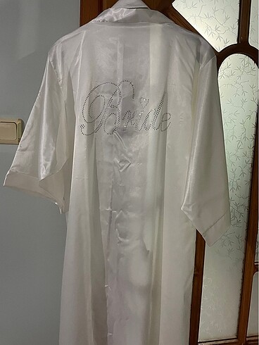 Bride saten sabahlık - Görsel 6