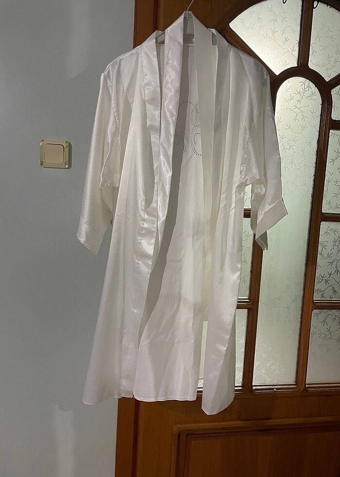 Bride saten sabahlık - Görsel 3
