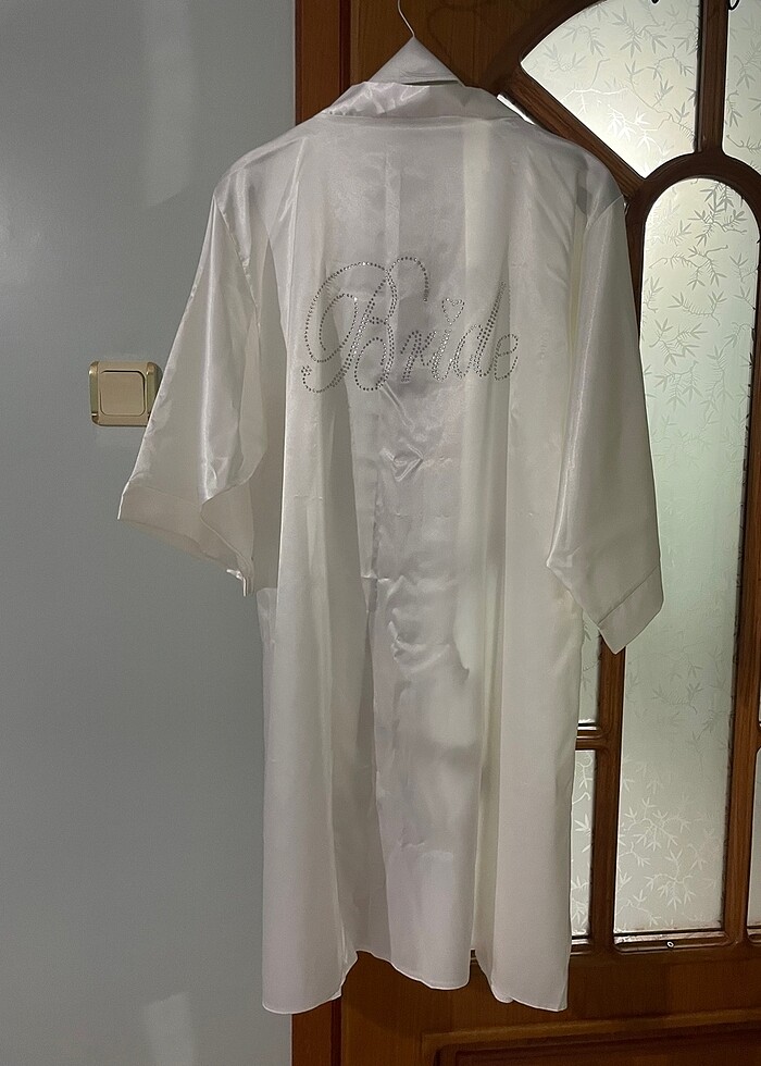 Bride saten sabahlık - Görsel 4