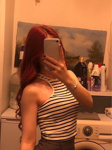 xs Beden beyaz Renk halter yaka crop