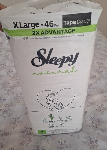 Sleepy Natural XLarge Bebek Bezi 46'lı - Görsel 2