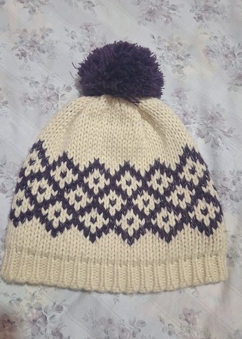 Renkli Örgü Kadın Bere Seti - Görsel 3