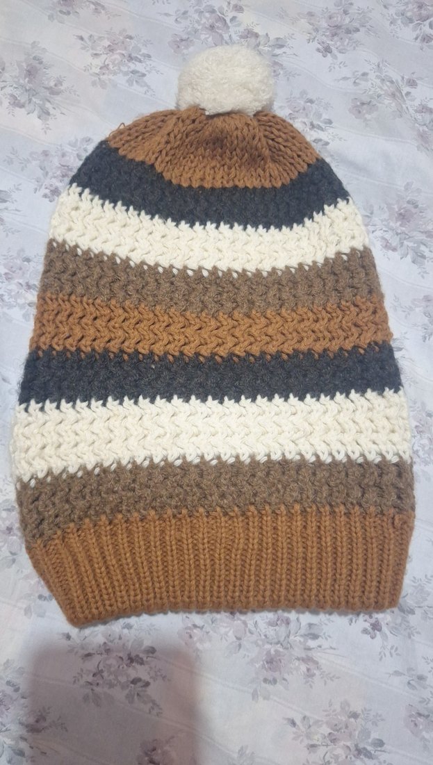 Renkli Örgü Kadın Bere Seti - Görsel 4