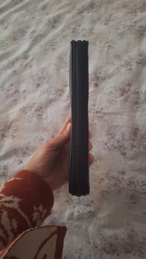 Siyah Deri Fermuarlı Kadın Cüzdanı - Görsel 3