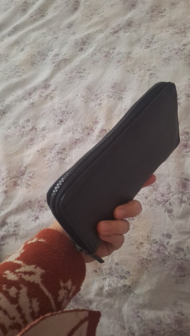 Siyah Deri Fermuarlı Kadın Cüzdanı - Görsel 2