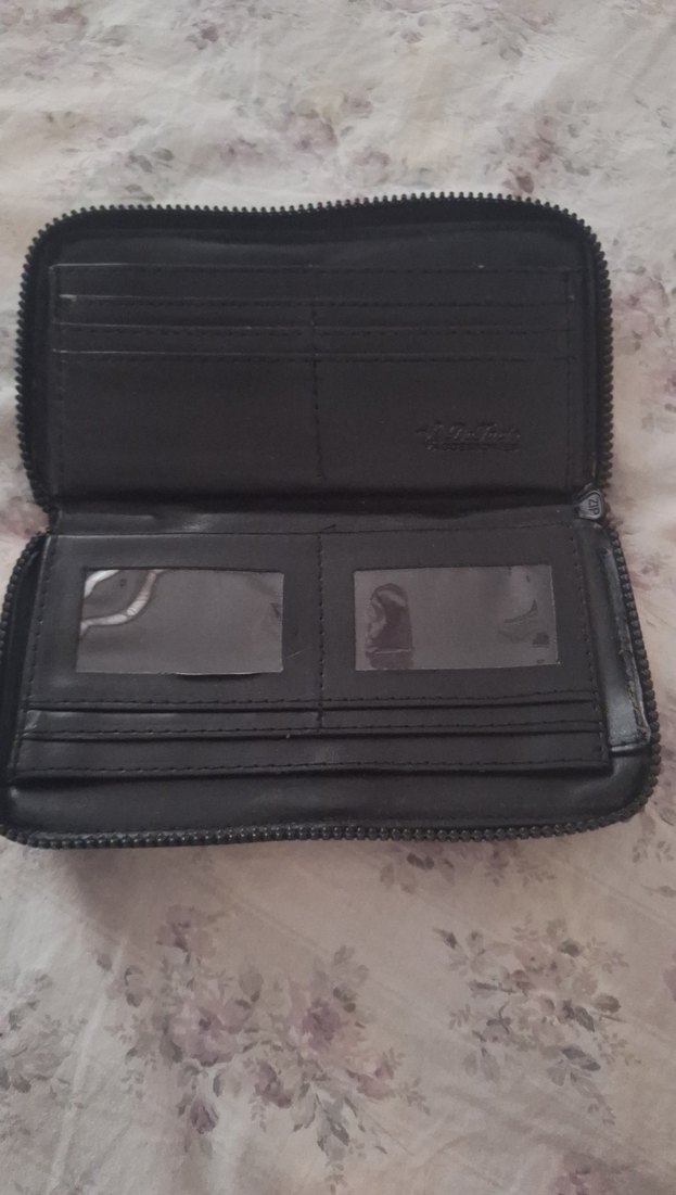 Siyah Deri Fermuarlı Kadın Cüzdanı - Görsel 5