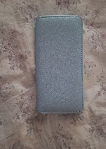 Mavi Deri Fermuarlı Kadın Cüzdanı - Görsel 2