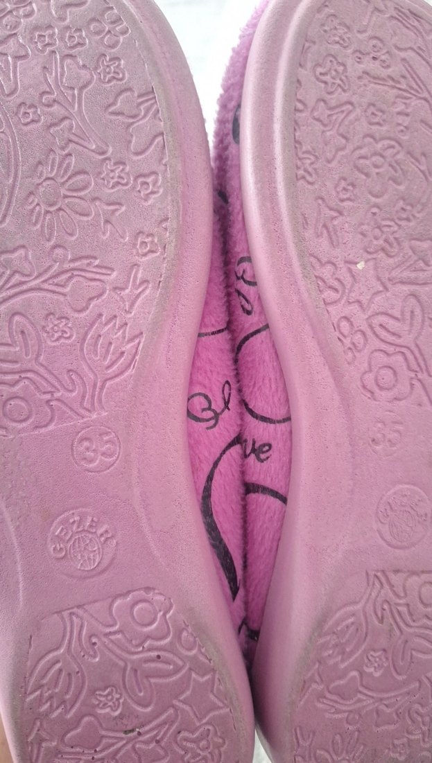 Pembe Nakışlı Kız Çocuk Ev Terliği - Görsel 4