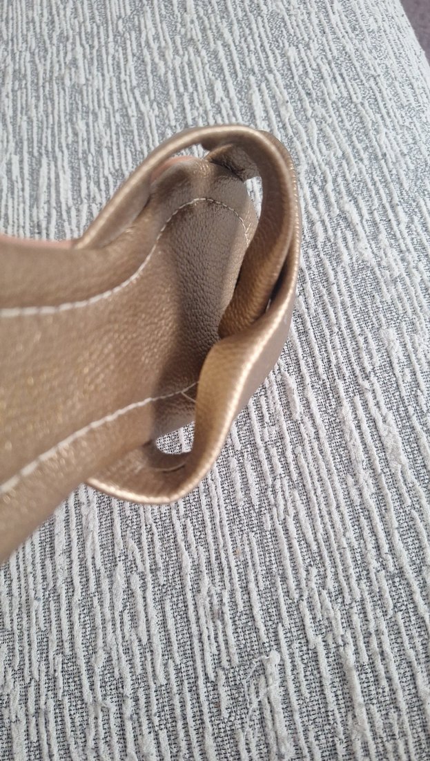 Kadın Parlak Altın Terlik - Görsel 4