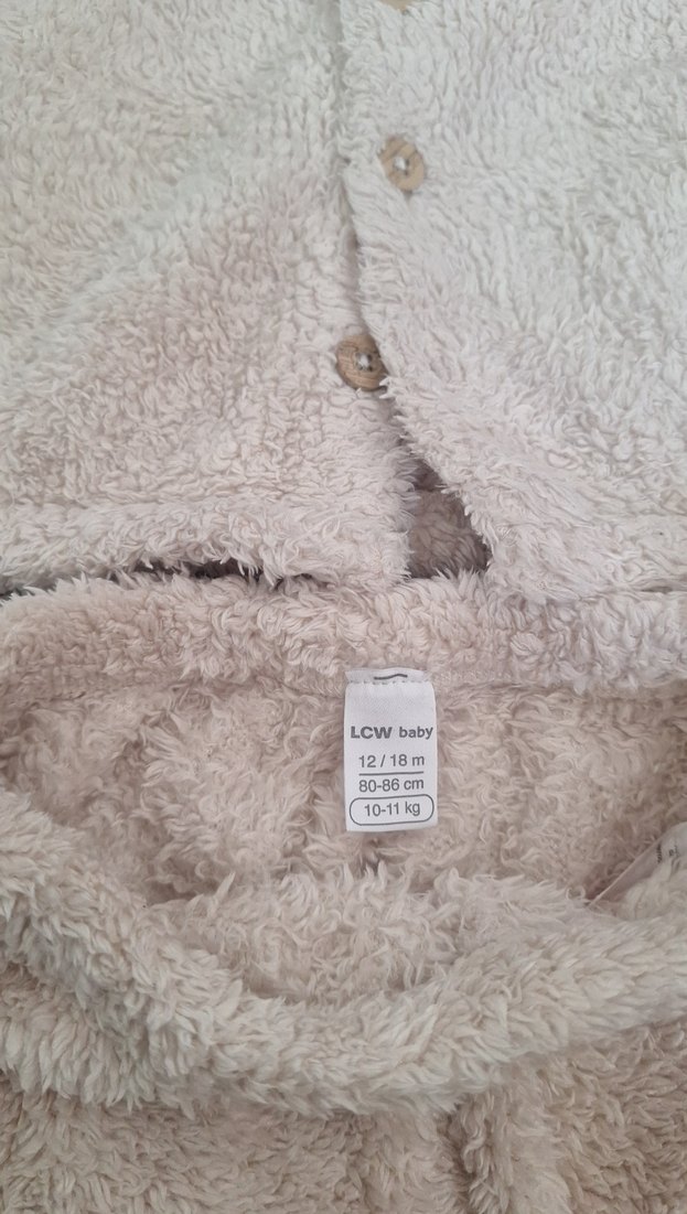 Krem Bebek Erkek Uzun Kollu Düğmeli Takım - Görsel 4