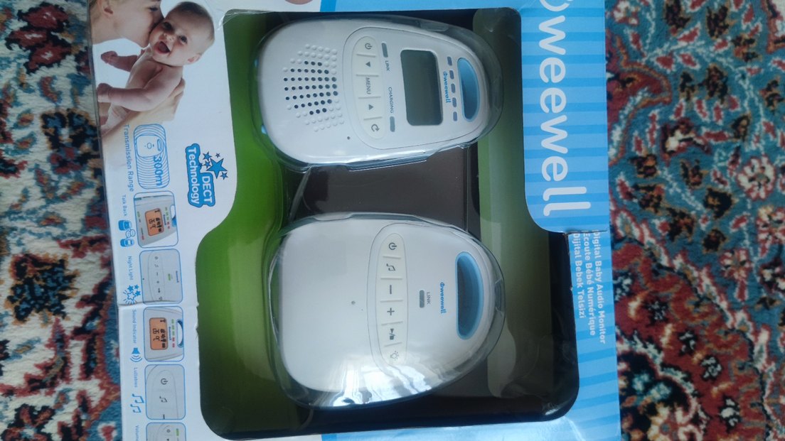 Mavi Beyaz Bebek Ses Monitörü - Görsel 2